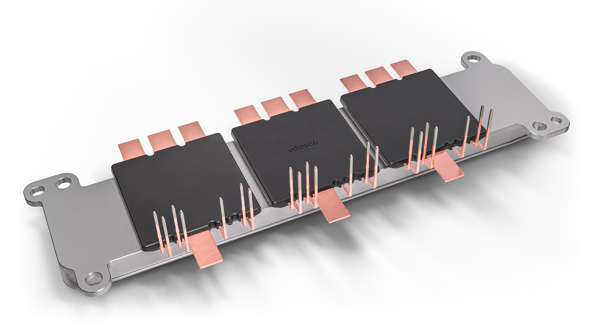 Among the product innovations that Vitesco Technologies will present at the CTI Symposium 2023 are its overmolded power modules with modern silicon carbide chip technology.